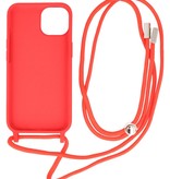 2,5 mm Hülle mit Kordel für iPhone 14 Plus Rot