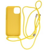 2.5mm Case with Cord for iPhone 14 Plus Yellow