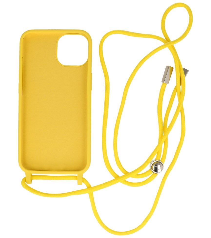 Funda de 2,5 mm con cordón para iPhone 14 Plus Amarillo