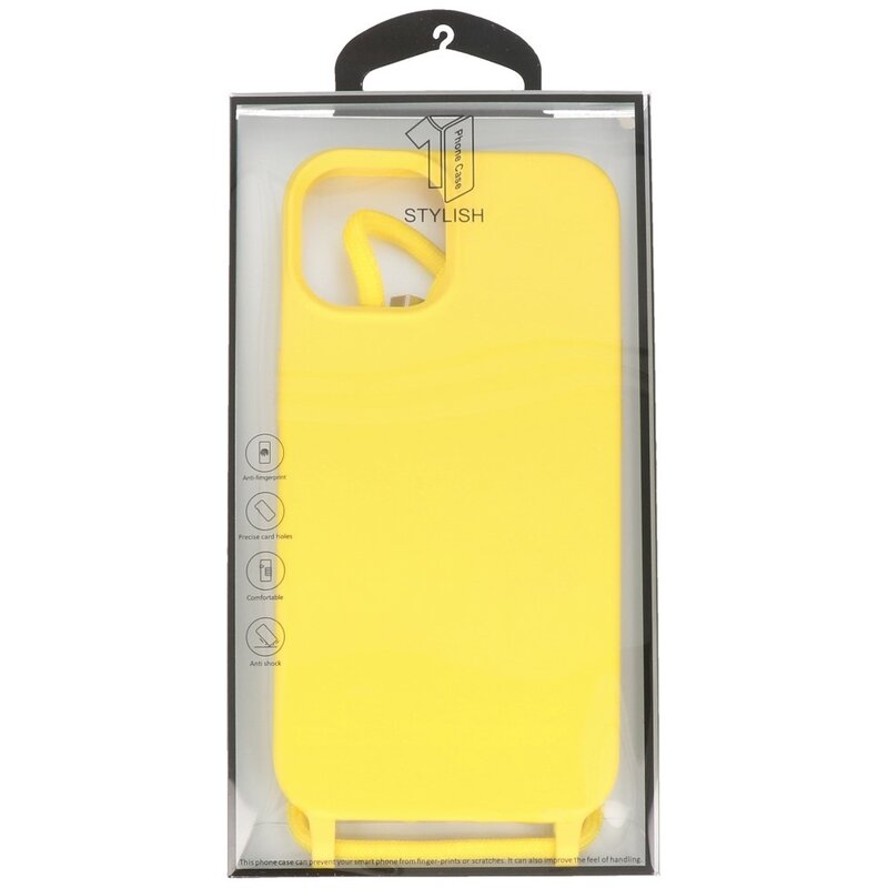 Funda de 2,5 mm con cordón para iPhone 14 Plus Amarillo