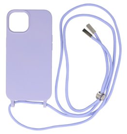 Coque 2,5 mm avec cordon pour iPhone 14 Plus Violet