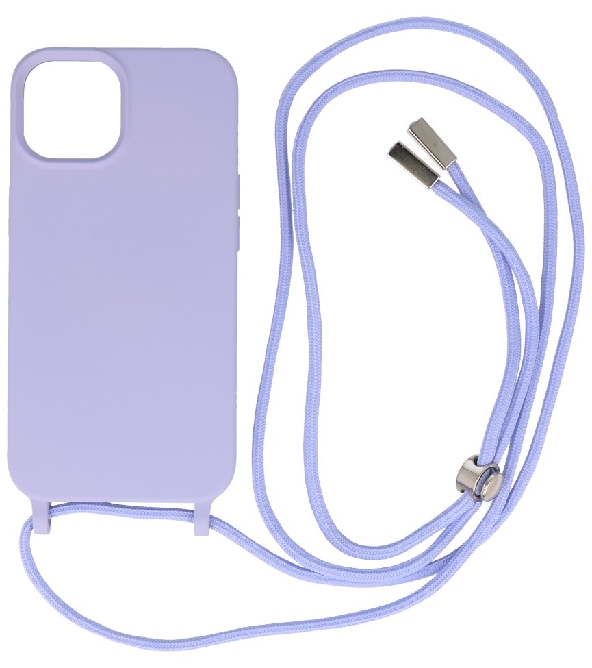 Funda de 2,5 mm con cordón para iPhone 14 Plus Púrpura