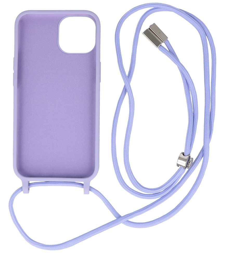 Funda de 2,5 mm con cordón para iPhone 14 Plus Púrpura