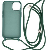 2.5mm Case with Cord for iPhone 14 Plus Dark Green