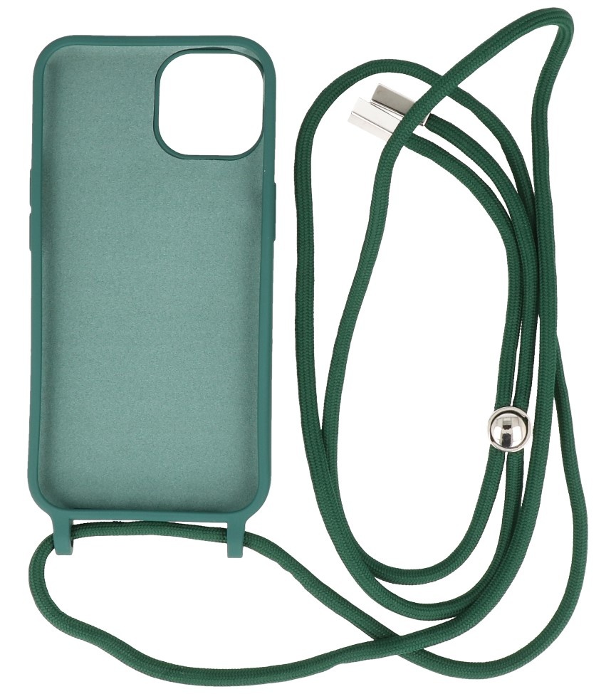 2.5mm Case with Cord for iPhone 14 Plus Dark Green