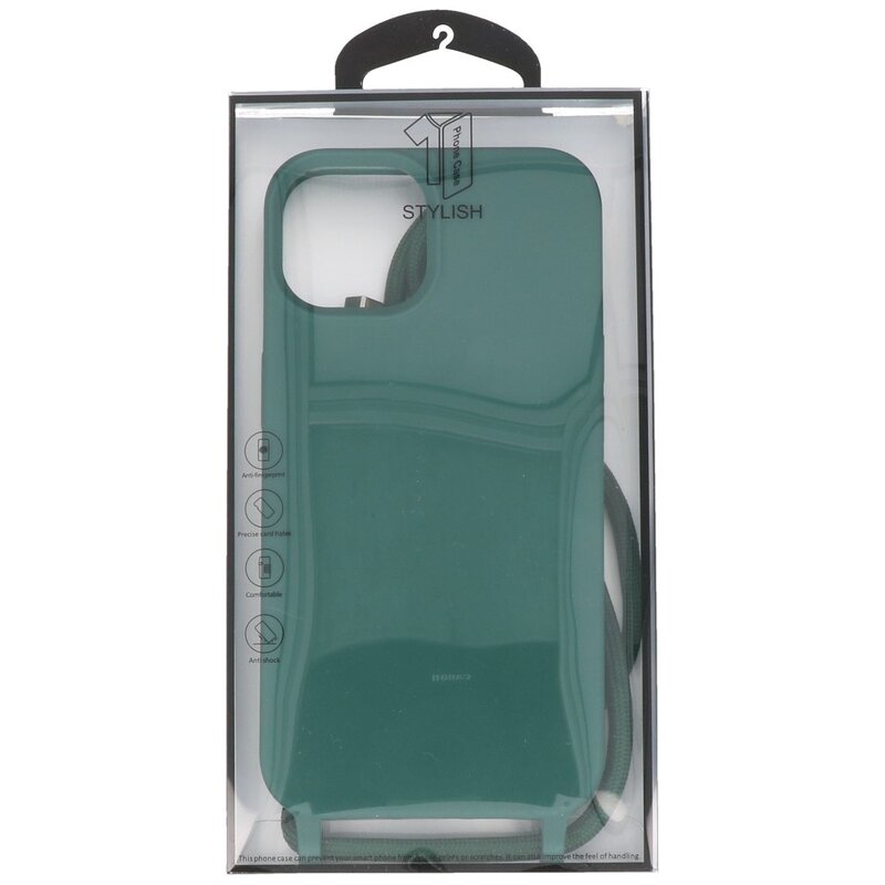 2.5mm Case with Cord for iPhone 14 Plus Dark Green