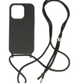 Funda de 2,5 mm con cordón para iPhone 14 Pro Max Negro