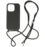 Funda de 2,5 mm con cordón para iPhone 14 Pro Max Negro