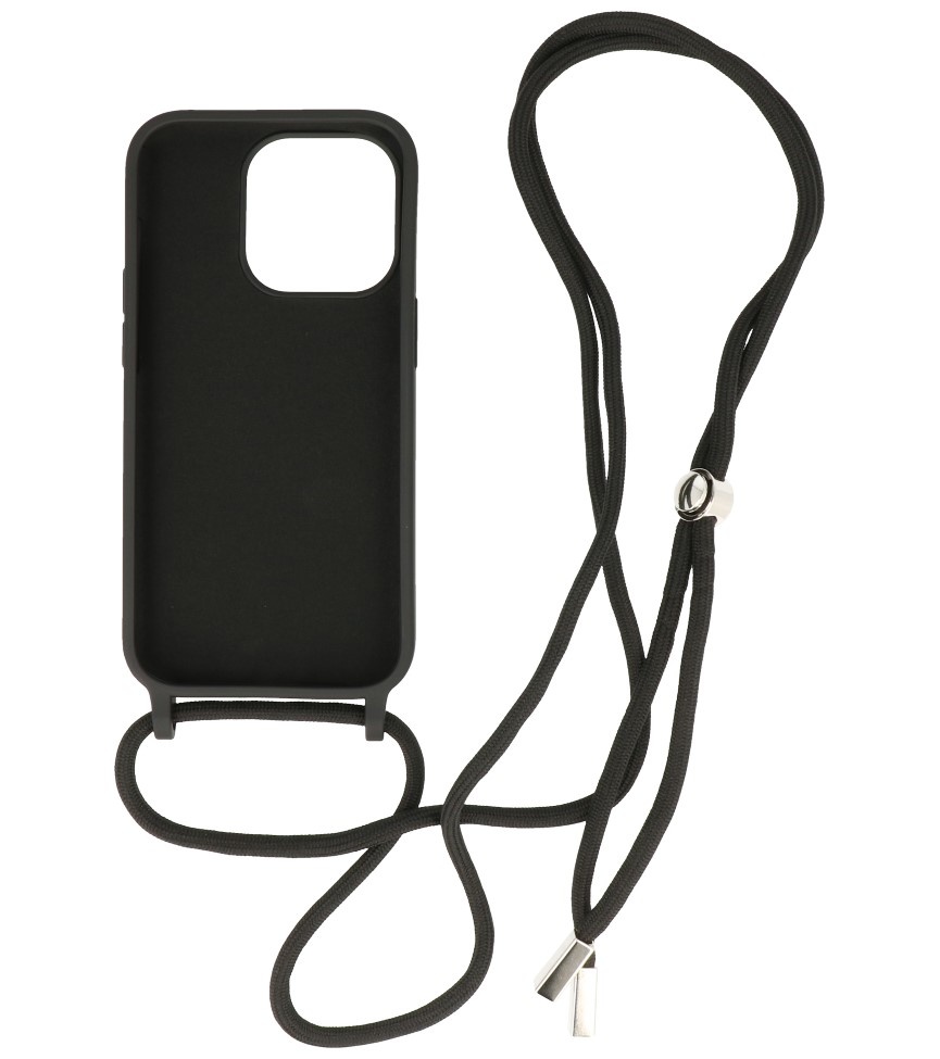 2.5mm Case with Cord for iPhone 14 Pro Max Black