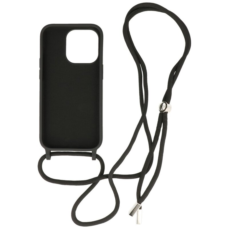 Funda de 2,5 mm con cordón para iPhone 14 Pro Max Negro