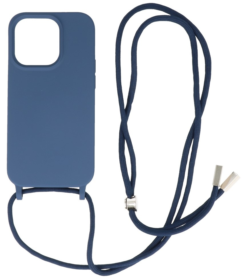 2.5mm Case with Cord for iPhone 14 Pro Max Navy