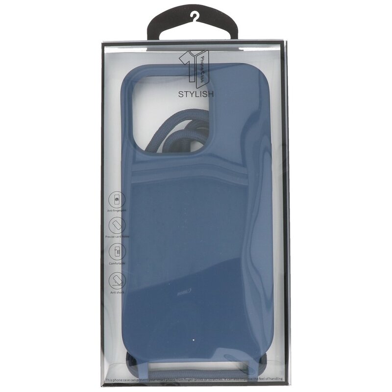 2,5 mm etui med ledning til iPhone 14 Pro Max Navy