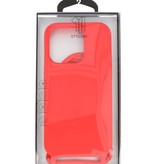 2,5 mm Hülle mit Kordel für iPhone 14 Pro Max Rot