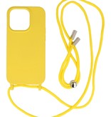 2,5 mm etui med ledning til iPhone 14 Pro Max Gul