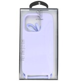 2,5 mm Hülle mit Kordel für iPhone 14 Pro Max Lila