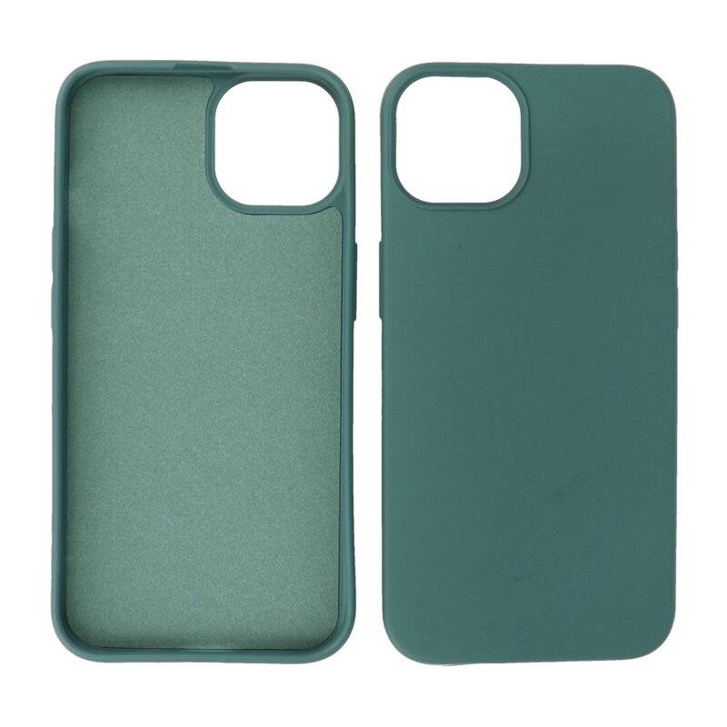 Custodia in TPU Fashion Color per iPhone 14 Plus Verde Scuro