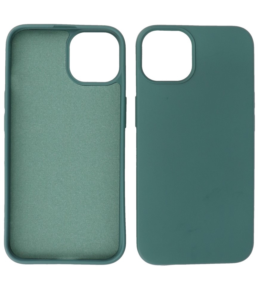 Fashion Color TPU Case iPhone 14 Plus Dunkelgrün