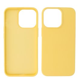 Fashion Color TPU Hoesje iPhone 14 Pro Geel