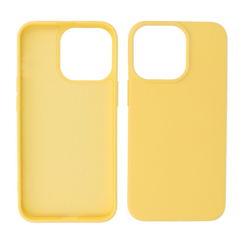 Funda Fashion Color TPU iPhone 14 Pro Max Amarillo