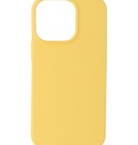Fashion Color TPU Hoesje iPhone 14 Pro Max Geel
