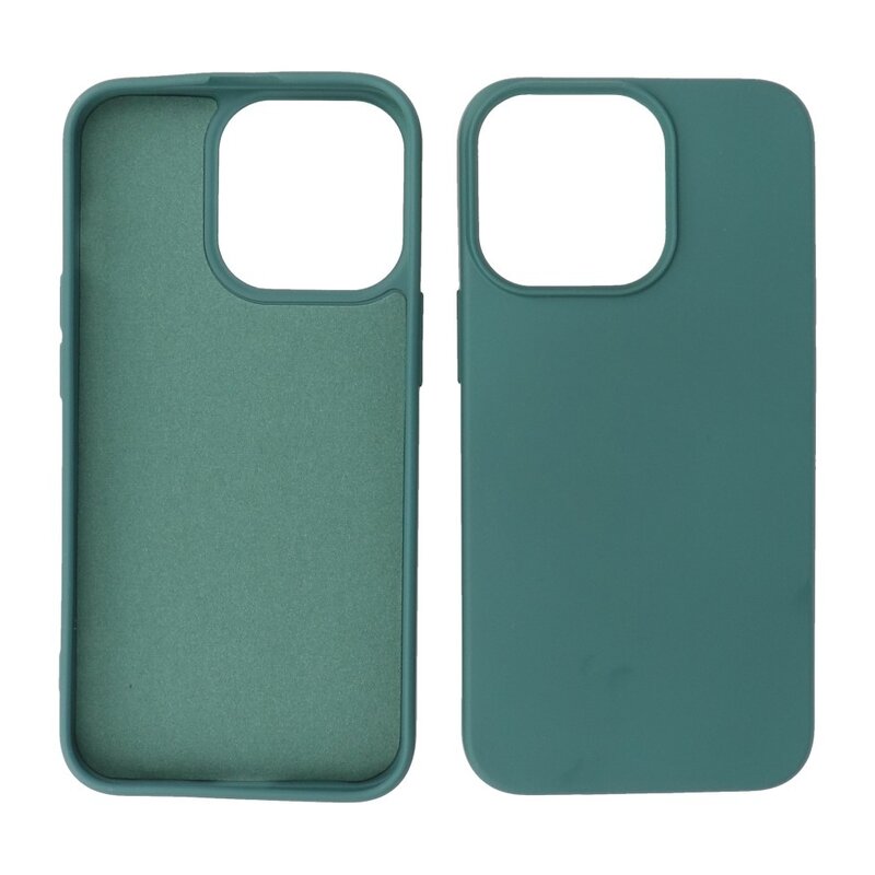 Custodia in TPU Fashion Color per iPhone 14 Pro Max Verde Scuro