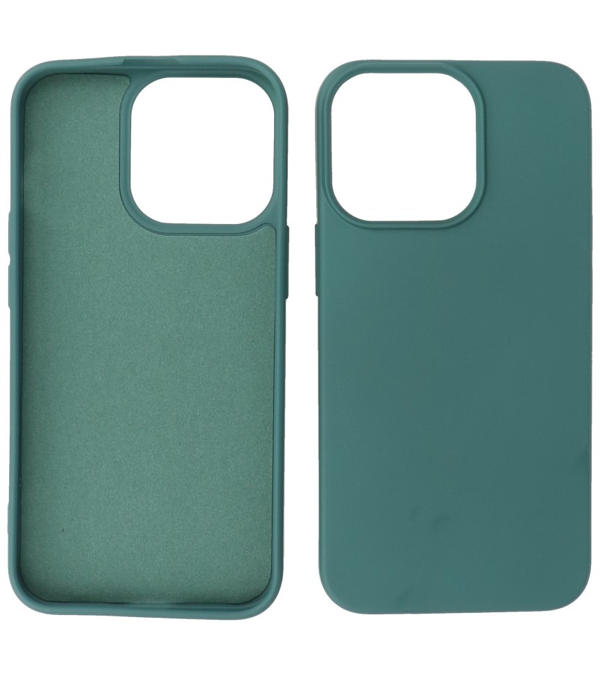 Fashion Color TPU Case iPhone 14 Pro Max Dunkelgrün