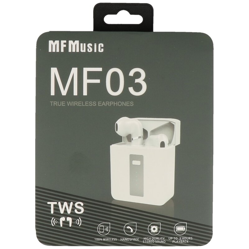 MF Headset Oreillette Bluetooth MT TWS MF-03 Blanc