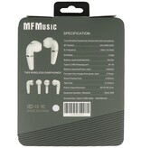 MF Headset Oreillette Bluetooth MT TWS MF-03 Blanc