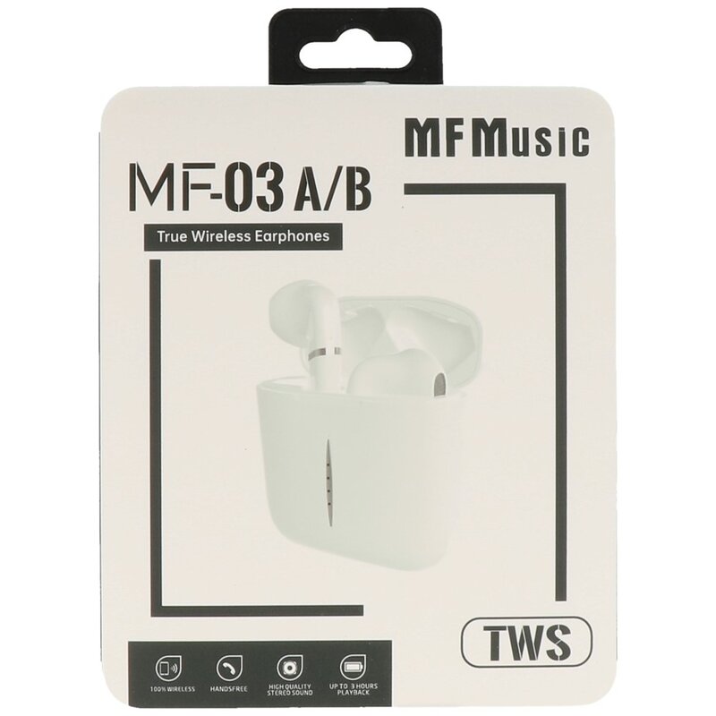 MF Headset MF TWS Bluetooth Headset MF-03 A White