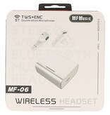 MF Headset Oreillette Bluetooth MF TWS + ENC MF-06 Blanc