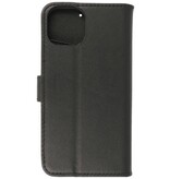 Étui portefeuille en cuir véritable pour iPhone 14 Plus Noir