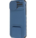 Window - Carcasa Trasera con Soporte para iPhone 14 Azul