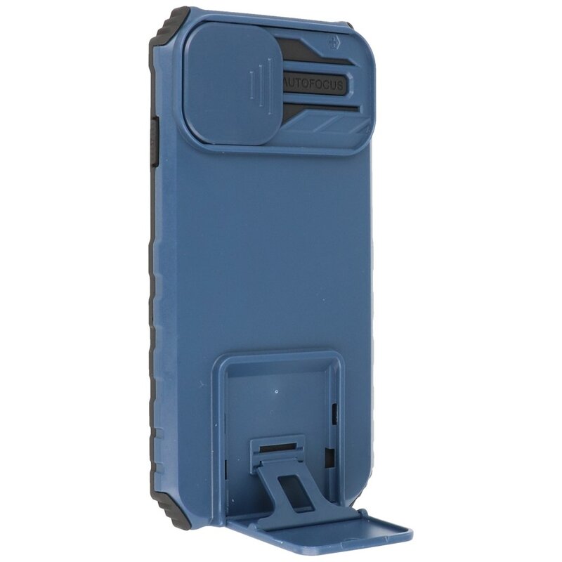 Window - Stand Back Cover für iPhone 14 Blau