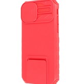 Window - Stand Backcover voor iPhone 14 Rood