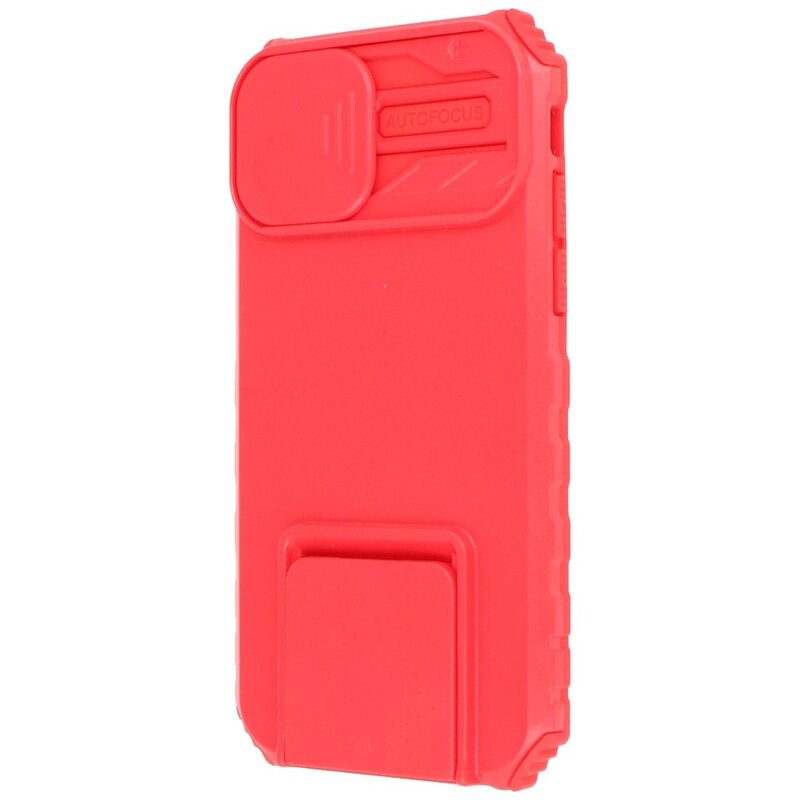 Window - Stand Backcover voor iPhone 14 Rood