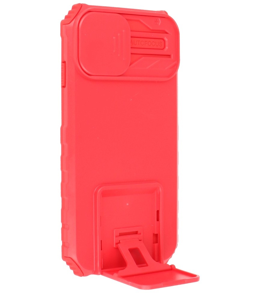 Window - Stand Backcover voor iPhone 14 Rood