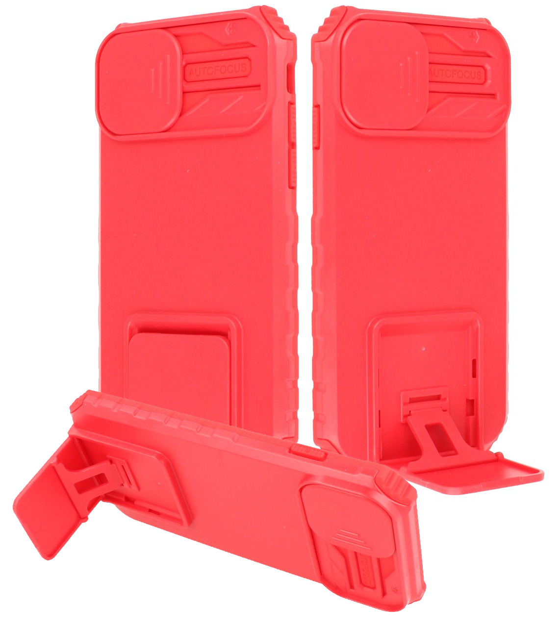 Window - Stand Backcover voor iPhone 14 Rood