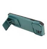 Window - Stand Backcover pour iPhone 14 Vert Foncé
