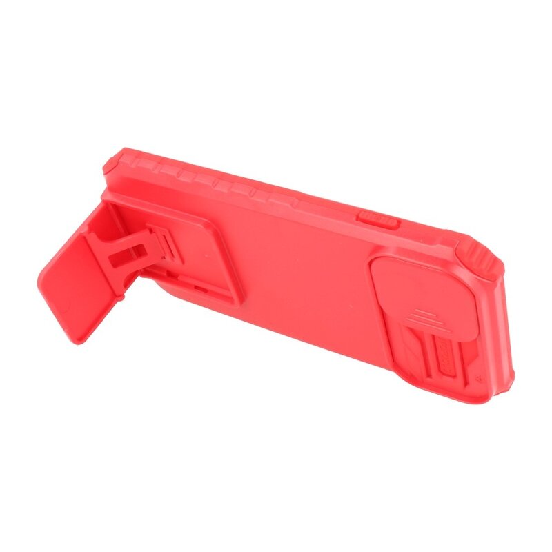 Window - Carcasa Trasera con Soporte para iPhone 14 Pro Rojo