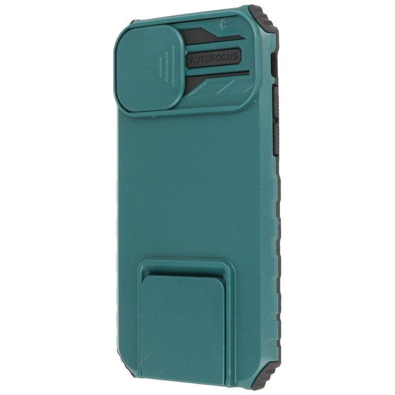 Window - Stand Backcover pour iPhone 14 Pro Vert Foncé