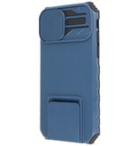 Window - Carcasa Trasera Soporte para iPhone 14 Plus Azul