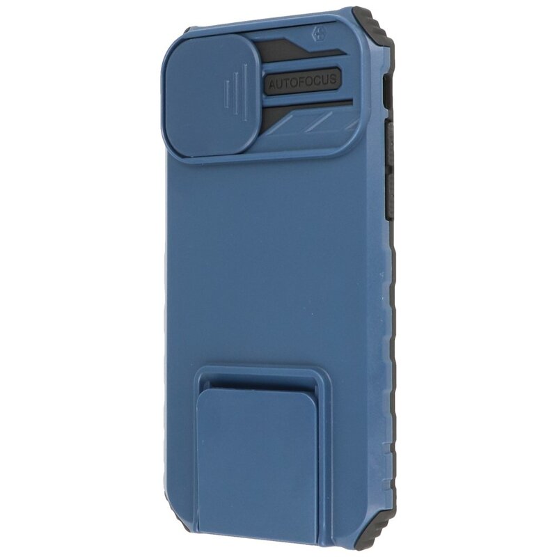Window - Carcasa Trasera Soporte para iPhone 14 Plus Azul