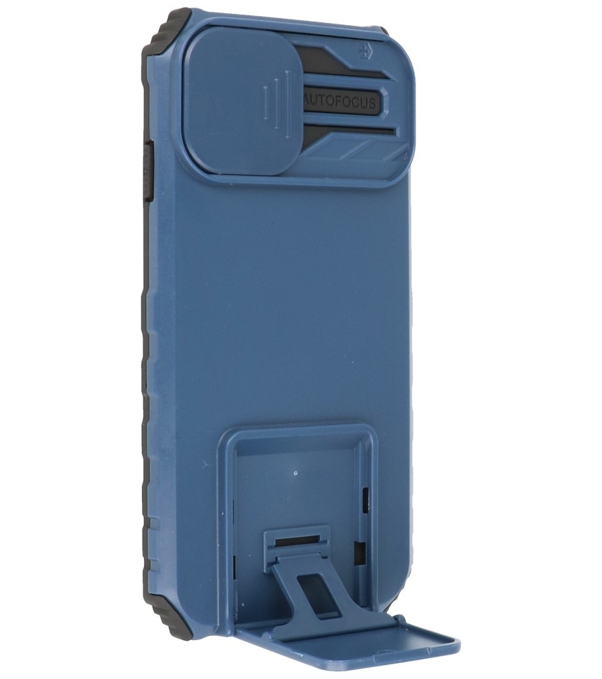 Window - Carcasa Trasera Soporte para iPhone 14 Plus Azul