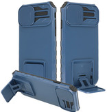 Window - Stand Backcover voor iPhone 14 Pro Max Blauw