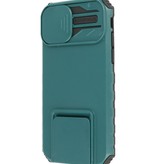 Window - Stand Backcover pour iPhone 14 Pro Max Vert Foncé