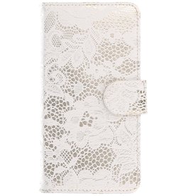 Lace Book Style Taske til Galaxy S3 i9300 Hvid