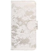 Lace-Buch-Art-Fall für Microsoft Lumia 535 Weiss