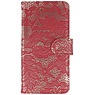 Case Style Lace Libro per Nokia Lumia 830 Rosso