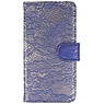 Lace Bookstyle Hoes voor Galaxy J1 J100F Blauw