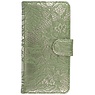 Lace Book Style Taske til Galaxy A3 Mørkegrøn
